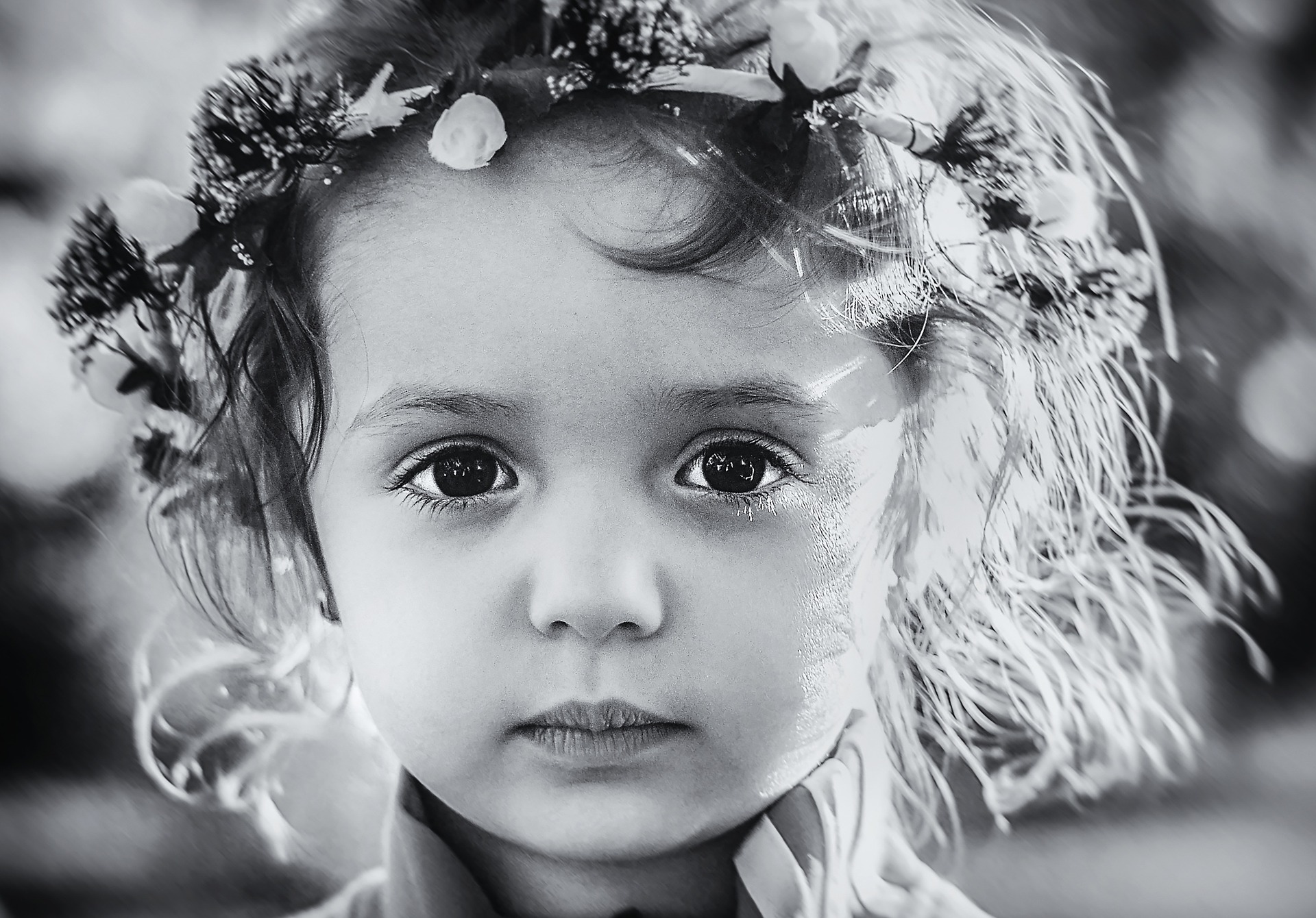 girl black and white profile